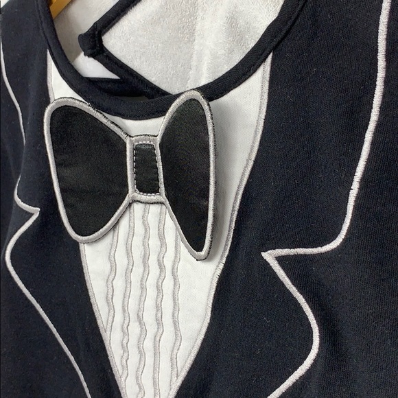 Frenchie Mini Couture Tuxedo Adult Bib NWT - Picture 6 of 8